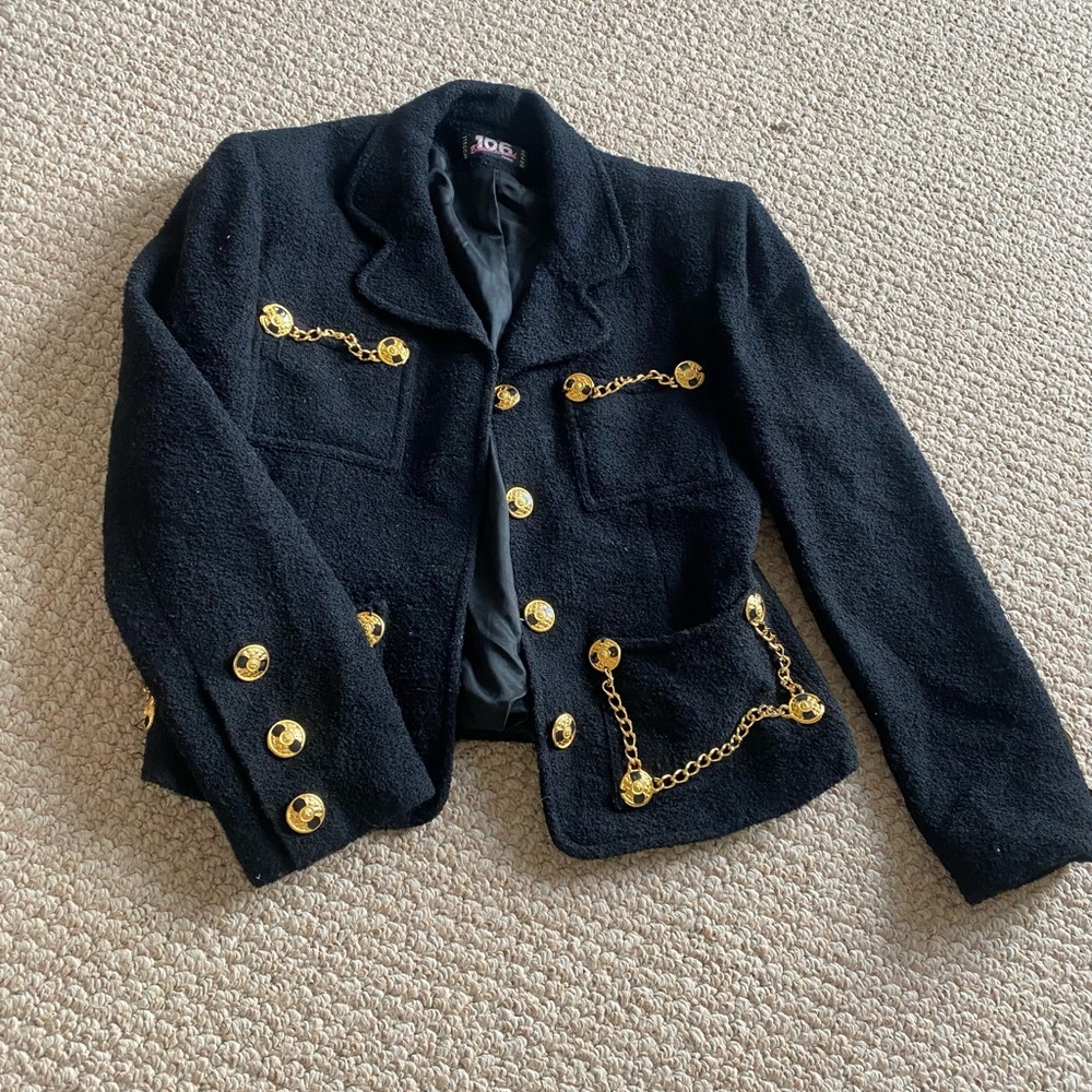 Vintage Blazer and short set (From France) - Picture 2 of 12